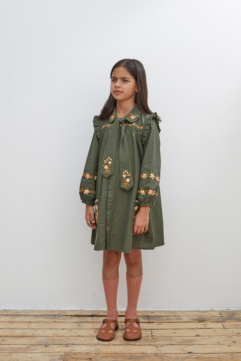 ワンピース apolina sally dress forest 3-5y ApolinaSALLYDRESS-