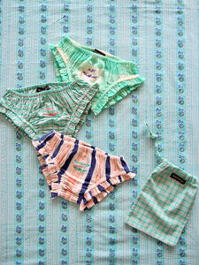 Panties Set - 2 Checks, 1 Stripe Print