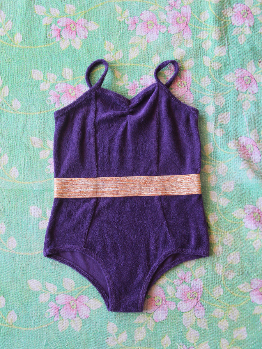 Disco Swimsuit - Purple Terry