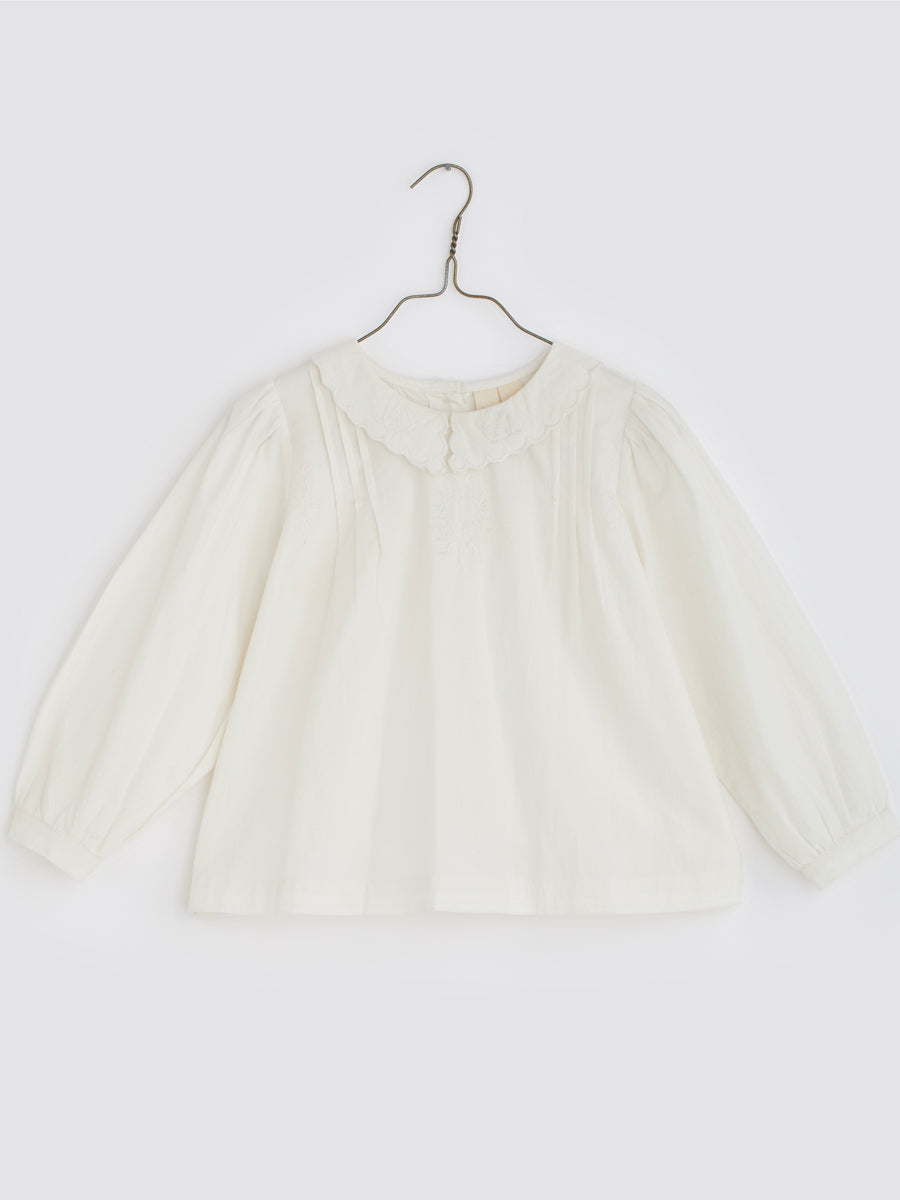 Embroidered Wendy Blouse - Off White – Sage Kids