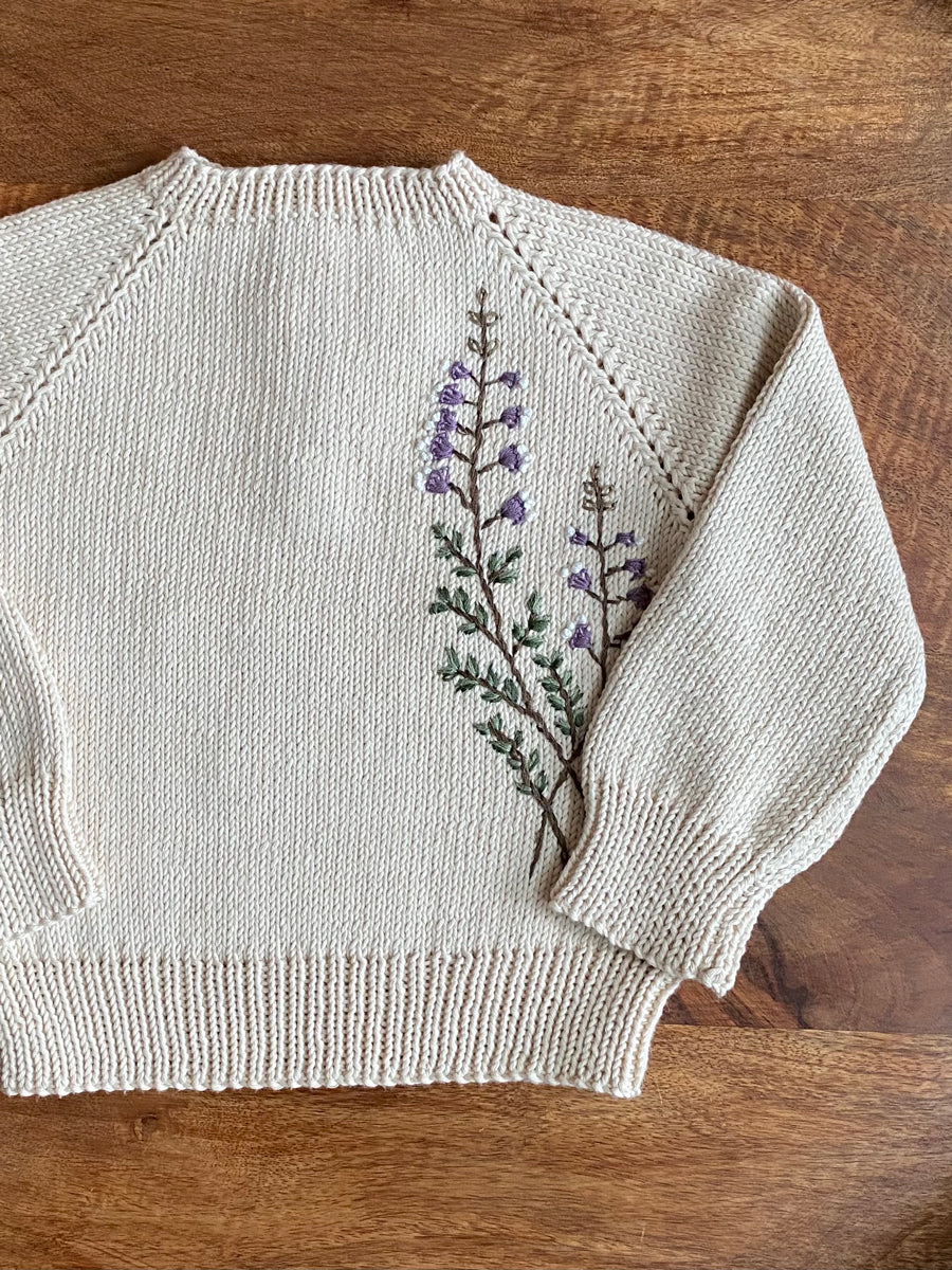 Darren Pullover Sweater Embroidered Natural – Sage Kids