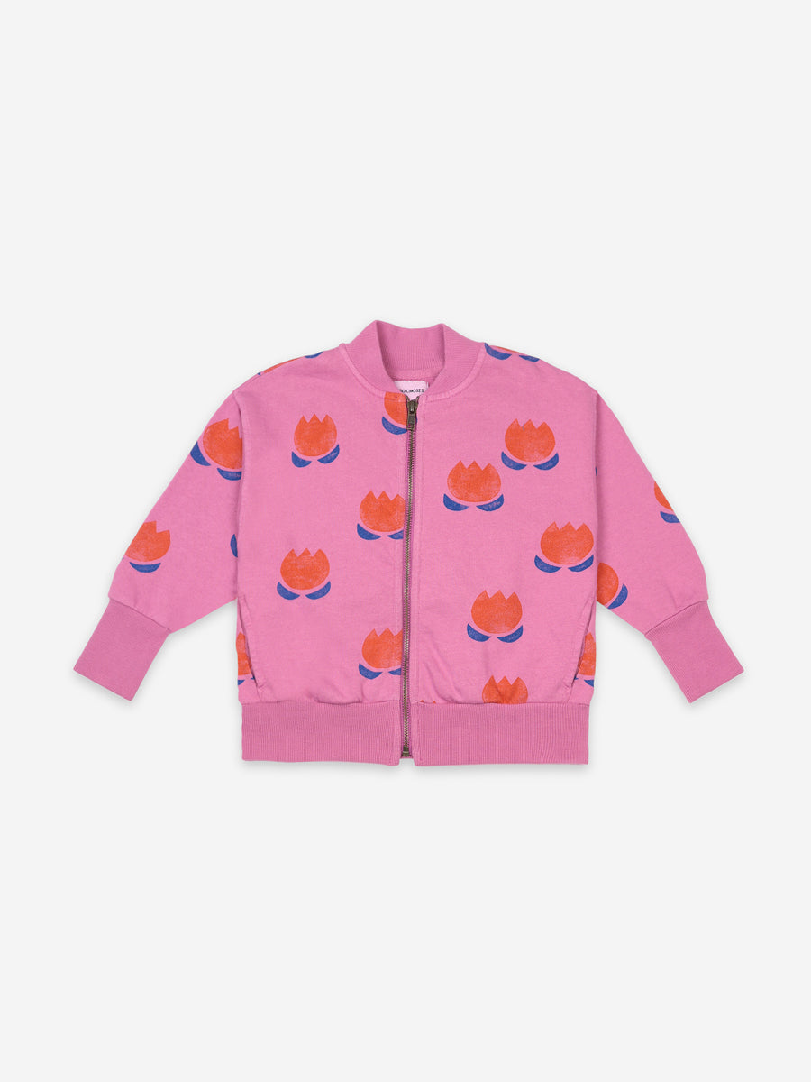 Chocolate Flower All Over Zipped Sweatshirt – Sage Kids