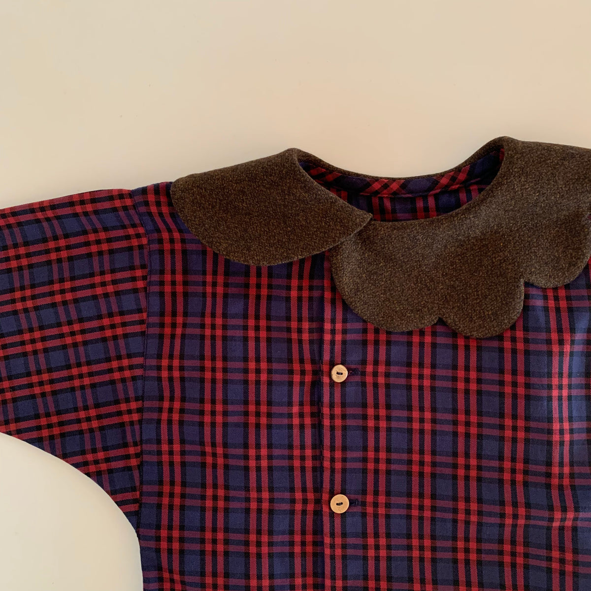 Kumo Shirt - Red Blue Check