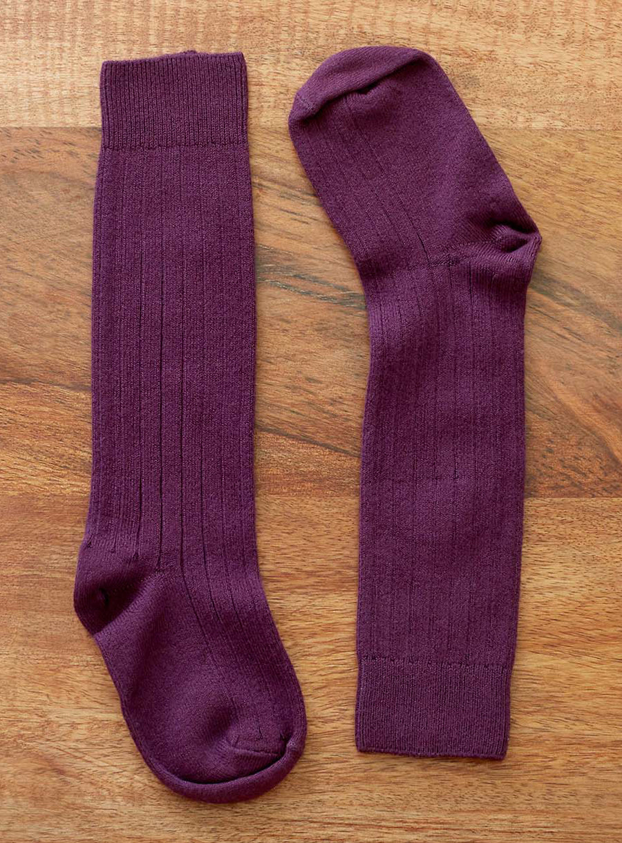 Knee High Socks - Aubergine