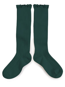 Ruffle Knee High Socks - Fond Marin