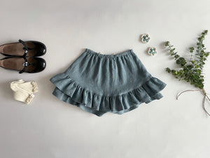 Culotte Skirt - Teal Blue