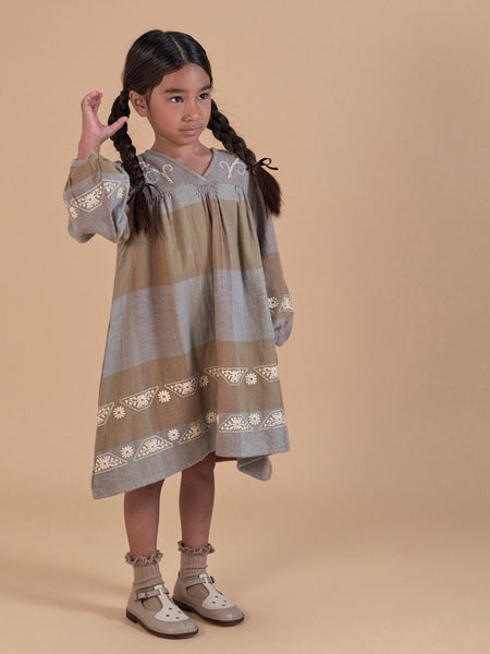 'Willow' Midi Dress - Blanket Check Sage – Sage Kids