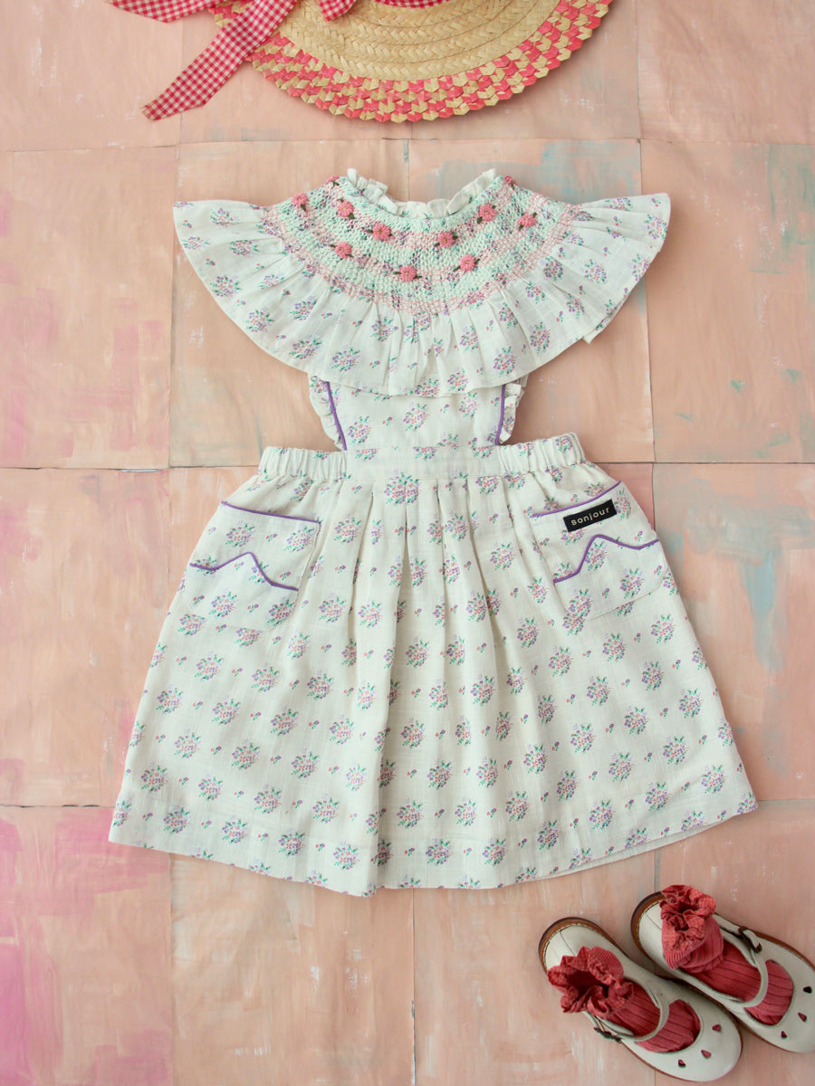 Reina Dress - Small Pastel Flowers