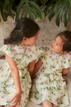 Apron Dress - Tropical Print