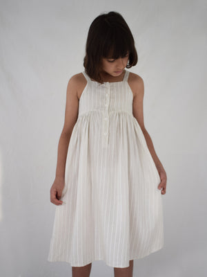 Picnic Dress - Birch Woven Stripe