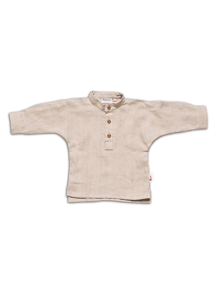 Field Grandad Shirt-Ecru