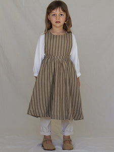 House Of Paloma Juliette Pinafore Dress In Jute