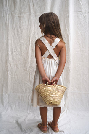 House Of Paloma Juliette Pinafore Dress In Naturel