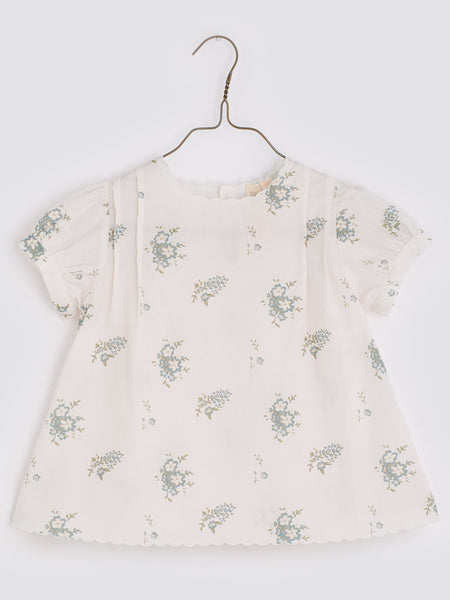 Miss Grant Kids floral-print cotton blouse - White