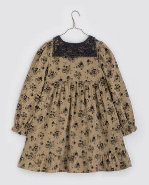 Elvie Dress - Rose Cord Floral Sage Kids Elvie Dress - Rose Cord Floral Sage Kids