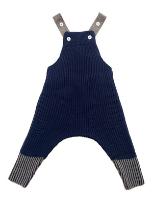 Rhesi Dungarees-Soft Navy/Walnut