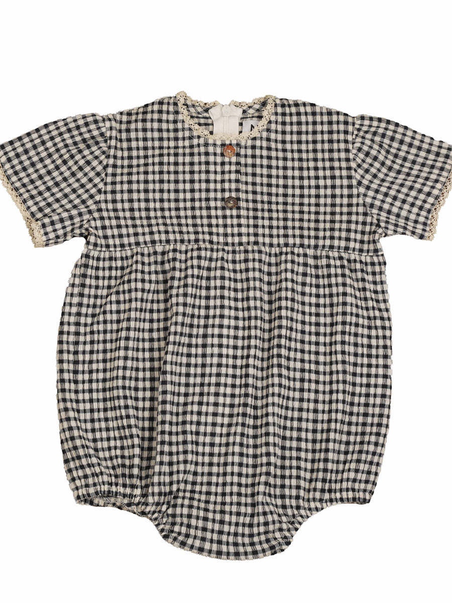 Noma High Waisted Baby Gingham Romper 