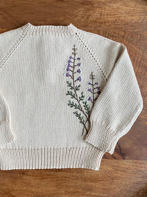 Darren Pullover Sweater - Embroidered Natural