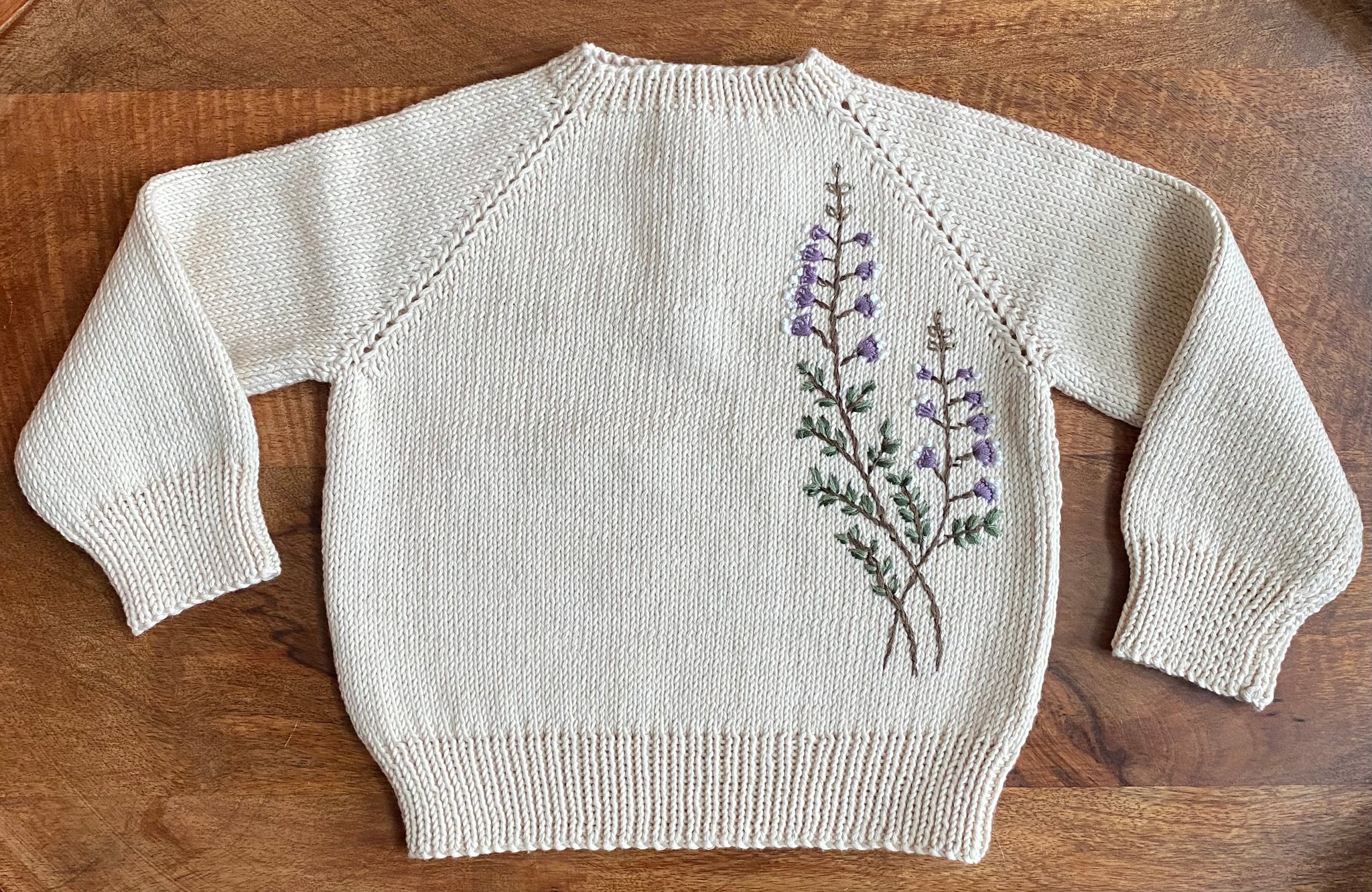 Darren Pullover Sweater - Embroidered Natural