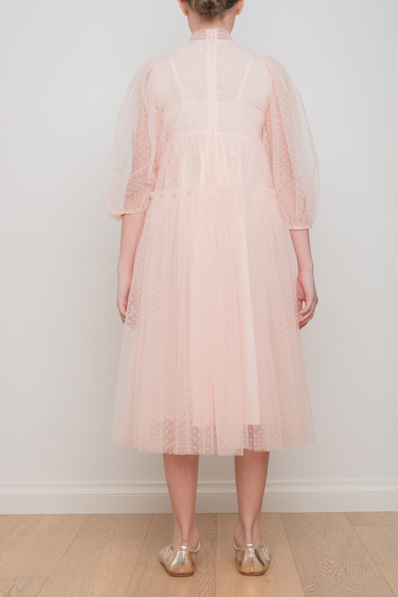 Dotty Tulle Gown - Soft Pink