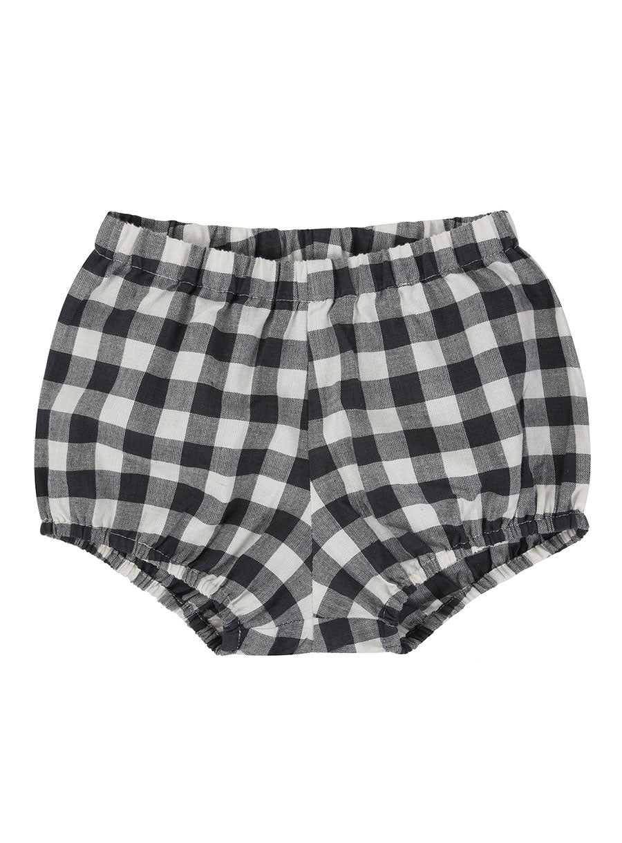 Poppy Bloomers - Charcoal Gingham