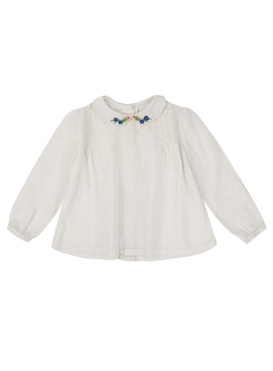 Wendy Blouse - White With Embroidery